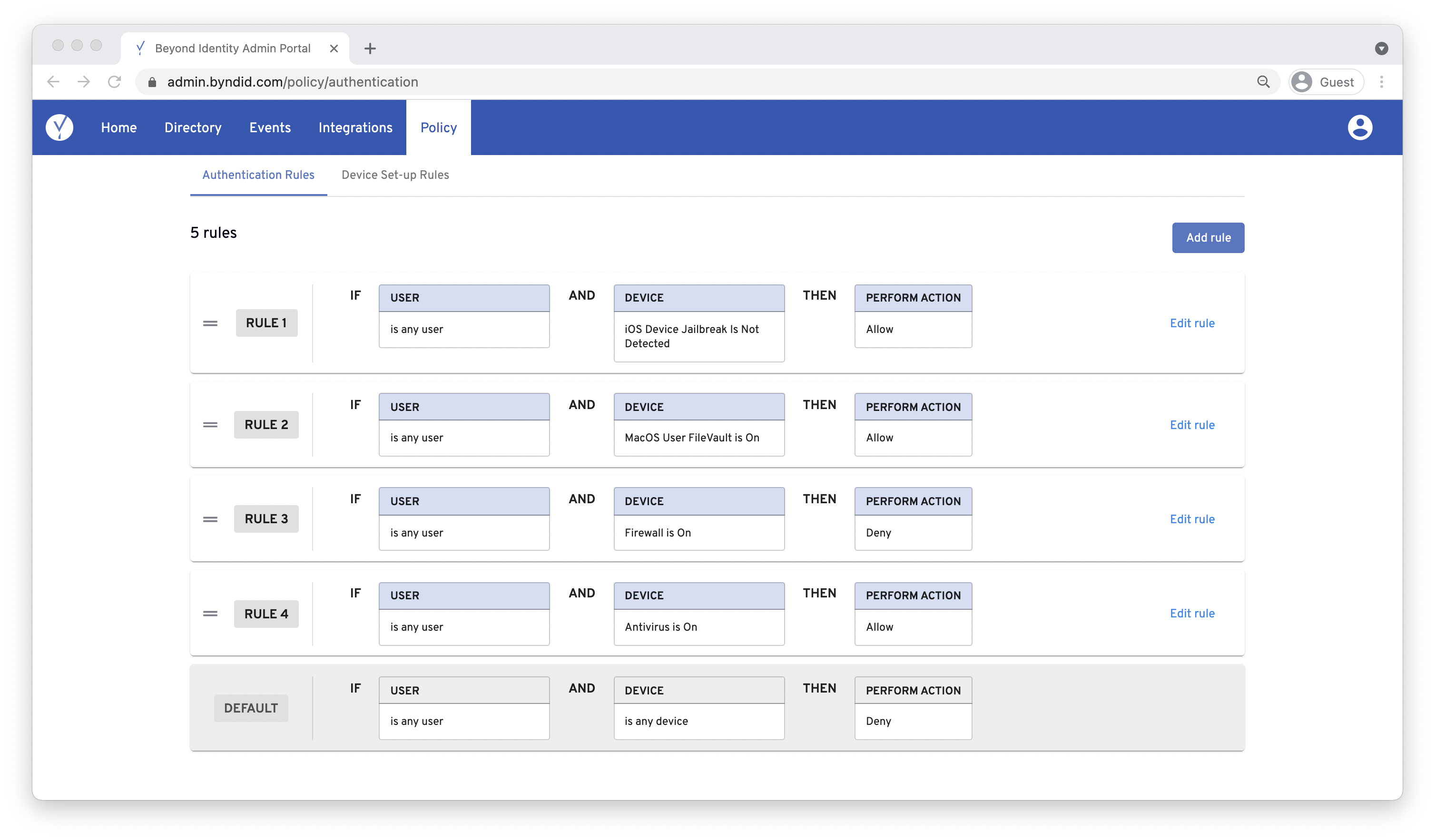 screenshot of Beyond Identity